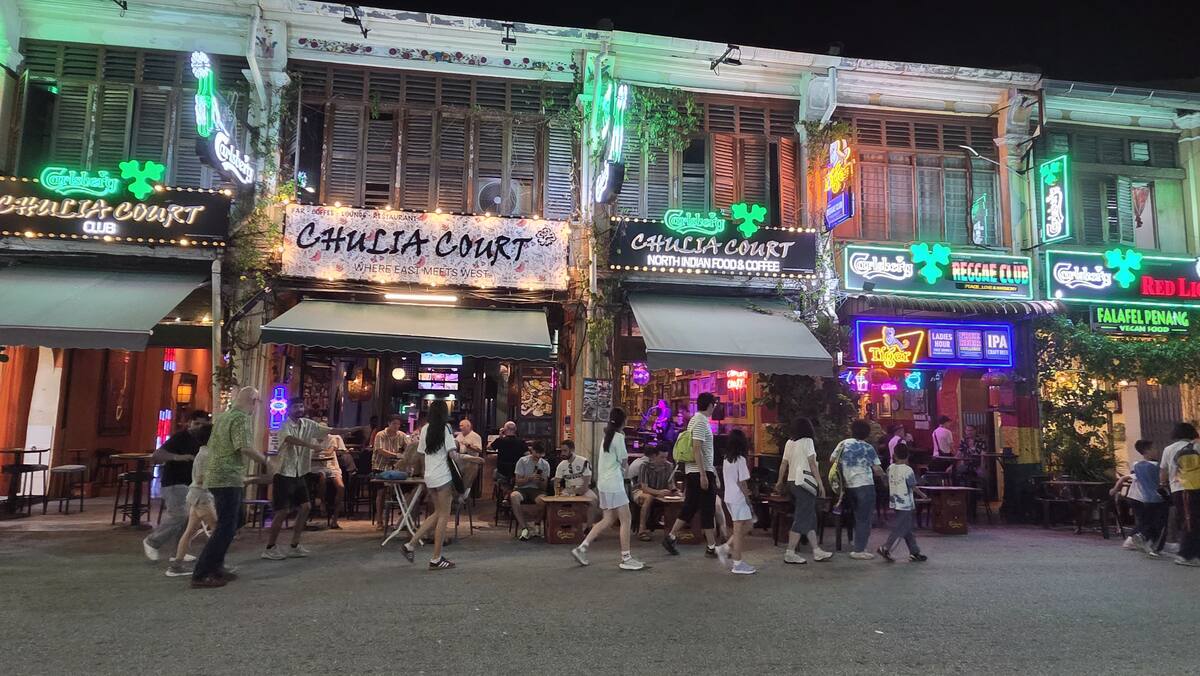 Ulica Chulia nocą